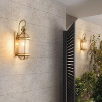 Lampe murale LED vintage rétro en laiton pour l'intérieur et l'extérieur pour la maison Chambre Allée Escalier Décor avec base E26 pour le salon