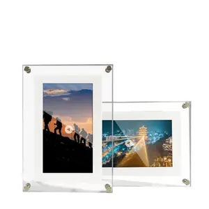 Business promotion 7 inch screen digital photo frame with acrylic material