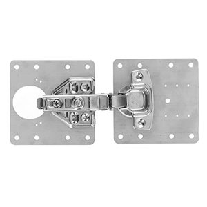 Kit de réparation de charnières d'armoires en acier inoxydable, plaque de couverture argentée antirouille de 3,5 x 3,5 pouces avec vis pour fixation d'étagères - Product Image 2
