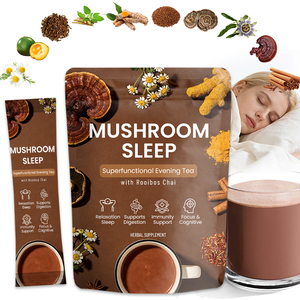 Poudre de thé aux champignons biologiques USDA |   Mélange Apaisant du Soir avec Reishi, Queue de Dinde et Ashwagandha – Boisson Adaptogène pour le Soutien du Sommeil - Product Image 1