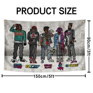 3X5FT 90x150cm Manufacturer Wholesale 100% Polyester Digital Printing Good Quality Custom <b>Flags</b> Banners Singer Fan <b>Flags</b> - Product Image 6