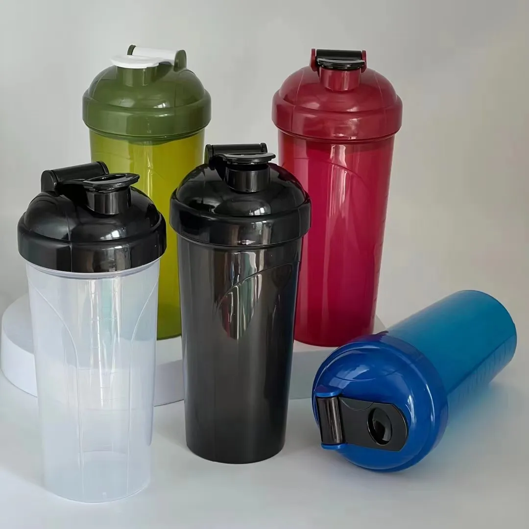 Botella de plástico mezcladora de proteínas para gimnasio, Botella Mezcladora para correr, deportes