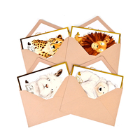 Prix de gros conception personnalisée alpaga impression joyeux anniversaire carte de remerciement multipack cartes de vœux avec enveloppe