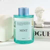 Diffuseur de parfum d'ambiance de luxe personnalisé pour la maison, avec bâtonnets, en bouteille de verre