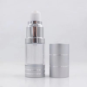 Flacone Airless in Plastica PP Dorato da 10ml/15/30/50ml con Pompa Argento Elegante e Apertura Facile per <span class=keywords><strong>Crema</strong></span> Viso/Lozione/<span class=keywords><strong>Spray</strong></span> - Product Image 3