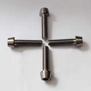 Vis à tête conique hexagonale à six pans creux en alliage de titane classe 8.8, finition naturelle, M6 x 40 mm, vis de frein UNC, fixation industrielle, écrous Titanfix - Product Image 5
