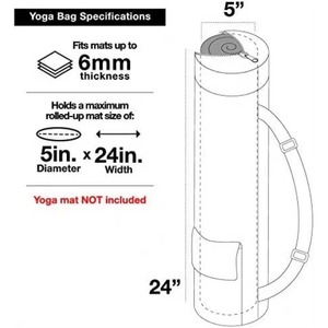 Bolsa de Lona para Esterilla de Yoga con Estampado, Bolsillo y Cremallera - Product Image 3