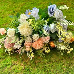 Bouquet de roses et pivoines artificielles Dream Castle en PVC et soie, pour décoration de mariage, maison et accessoires de photographie extérieure - Product Image 2