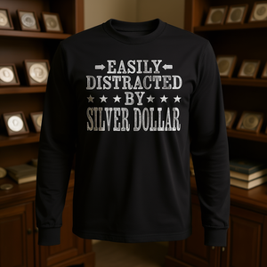 Camiseta de manga larga con estampado de Silver Dollar, fácilmente te desprende la atención, regalo para coleccionistas - Product Image 3