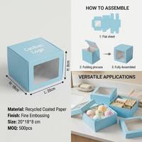 Caja de Embalaje de Cartón Reciclado Ecológico con Ventana Transparente y Grabado en Relieve para Cosméticos y Bombas de Baño