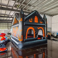 Château gonflable commercial pour fêtes, motif citrouille d'Halloween, pour décoration de fête