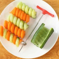 Komkommer Spiralisator Keuken Plating Tool Spiraalsnijwerk Gadget Thuis Creatieve Handleiding Plastic Pp