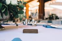 VONVIK — nombres de Table en acrylique, signes géométriques, signes de mariage, Menu géométrique blanc, pour Invitations, support pour cérémonie