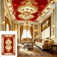 Papier peint mural 3D personnalisé, style européen, papier peint mural pour plafond, salon, chambre à coucher, peintures murales pour sol, décoration