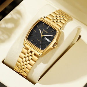 <b>Men's</b> and Women's Steel Strap Quartz <b>Watch</b> with Sunday Calendar and Business Design for Wrist - Product Image 3