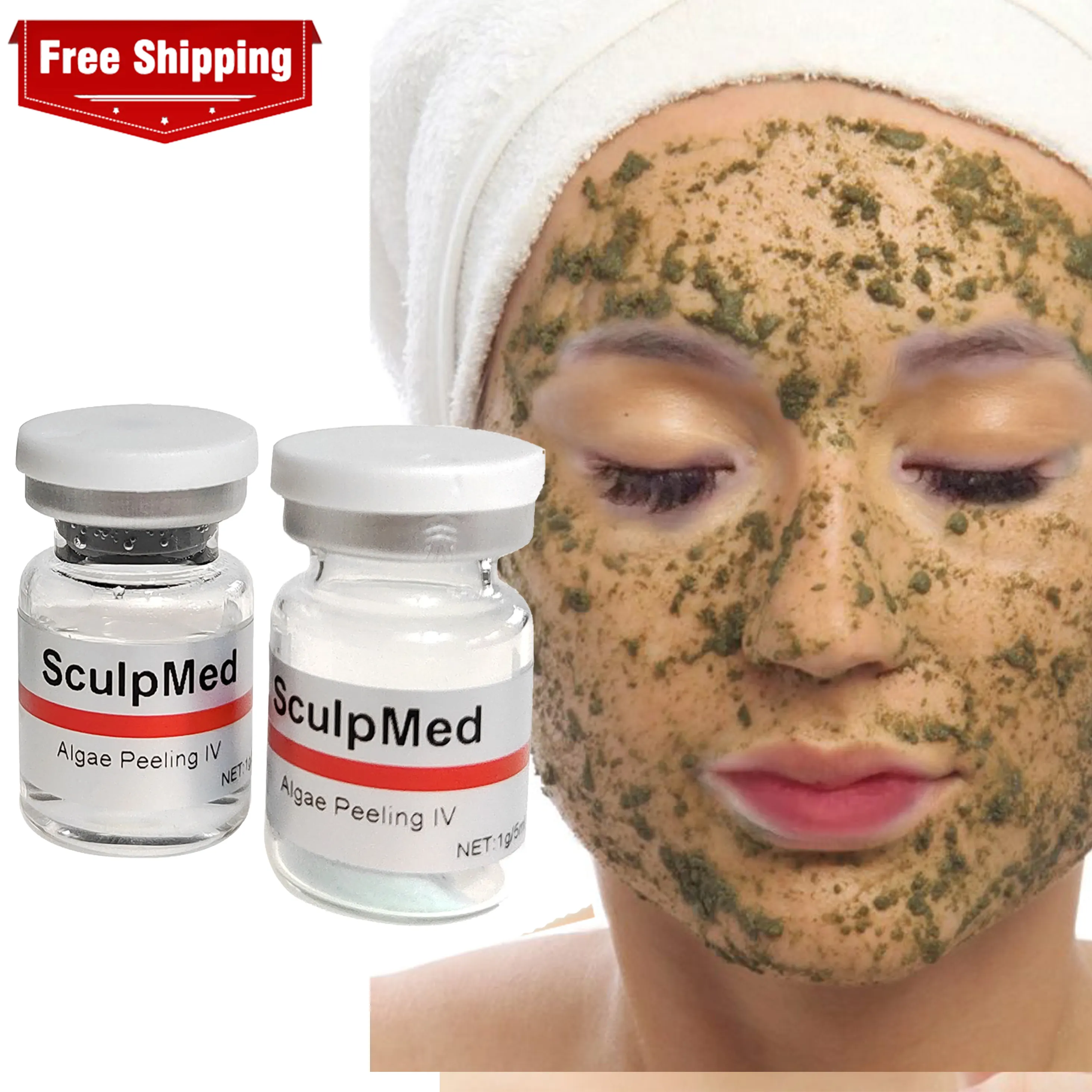 Livraison gratuite 80% naturel Microneedle Pimple Produits pour le visage Soins de la peau Masque Peeling naturel Spongilla Spircules Algues Peel No Patch