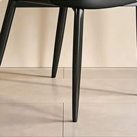 Chaise de salle à manger pivotante moderne en tissu bouclé, chaise d'appoint, chaise de loisirs à pieds araignée en métal noir pour salle à manger, salon, maison