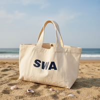 Sac fourre-tout en toile imprimé personnalisé avec fermeture à glissière Sac à provisions réutilisable pour cadeau ou voyage Marque OEM/ODM