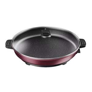Midea <b>Electric</b> Skillet 40cm Round Claret Nonstick <b>Pan</b> For <b>Frying</b> Pancake And Hot Pot Use - Product Image 1