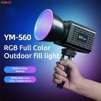 Kdbao YM-300Bi 150W RGB COB Lumière Vidéo Haute Puissance Alimentée par Prise, Intensité Réglable 3200K-7000K, Accessoires de Studio Photo et Vidéo