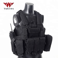 Chaleco Táctico YAKEDA, Portaplacas Táctico Molle con Bolsillos, Colete Tático