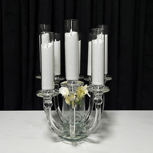 Juego De 8 Candelabros De Metal Para Velas - Vintage, Base Ancha, Blanco/Negro, Para Bodas Y Decoración De Mesa