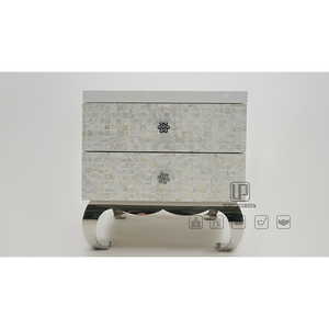 High End <b>White</b> Marble Top Nightstand Wooden Bedroom Drawers Storage Square Nightstand With Metal Leg Bedroom Drawer Cabinet - Product Image 4
