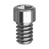 Sekrup Abutment Implan Gigi Permukaan TiN 1.27mm Internal Hex Grade 5 Titanium Prosthetic Bolt CNC