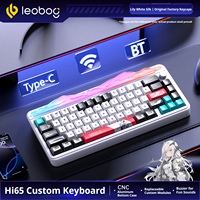 LEOBOG Hi65 65% Triple Mode Aluminium Gasket Hot Swappable Mechanical Keyboard 4000 MAh 4000 Hz untuk Gaming Kantor