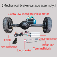 Kit de conversion de voiture électrique 1500W, capacité de charge 1 tonne, essieu arrière électrique sans balais avec essieu de direction avant, accessoires pour voitures électriques