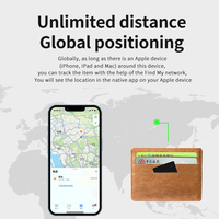Traqueur GPS Intelligent Super Mini Ultra-Mince Air Tag Localisateur de Dispositif de Charge Magnétique Localiser Ma Carte pour Portefeuille IOS