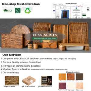 Tablas de cortar grandes de madera con veta de extremo, reversibles, tipo bloque de carnicero, para cocina, carne, servicio de alimentos al aire libre y corte. - Product Image 6