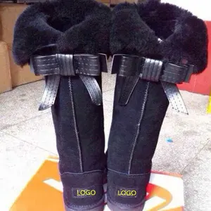 Новинка, популярная зимняя теплая обувь для снега, женские замшевые модные ботинки