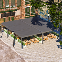 Gazebo — couverture de Patio chinois, toit en métal avec store solaire, AP-L202