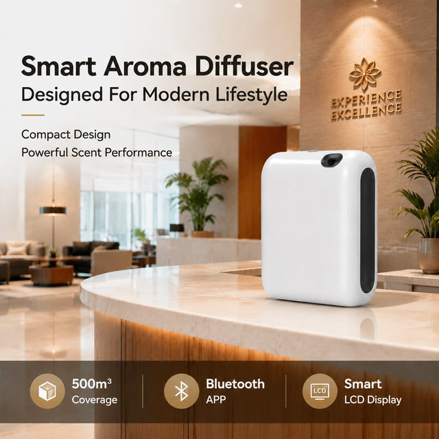 Wholesale 200ml Small Battery Scent Diffuser With Bluetooth Aromatherapy Diffuser for Essential Oil Bathroom Aroma Diffuser