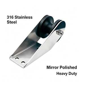 Rouleau de proue d'ancre robuste en acier inoxydable 316 pour yacht marin, poli miroir, pour support d'ancre de yacht marin - Product Image 2
