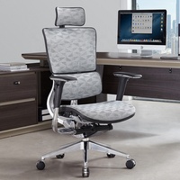 Chaises d'ordinateur à dossier haut Chaise de bureau en maille respirante à réglage ergonomique en hauteur pour gestionnaire