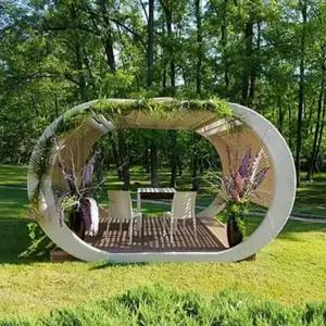 Luxus Jalousie Dach Bioclimatic Poly Rattan Pavilion Pergola Pavillon Im Freien Möbel Garten