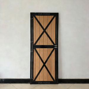 Panneau de porte de box de cheval sur mesure, système de façade de box pré-assemblé de qualité supérieure, porte équestre robuste pour élevage et écurie - Product Image 1