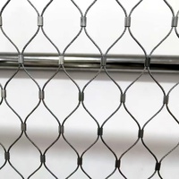 Filet en corde tressée en acier inoxydable pour l'isolement des zoos et la protection des volières, maille de fil d'acier élastique et résistante