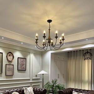 Modern Simple Iron Chandelier Led Light E27 Multi Head Round Pendant Lamp For Restaurant Bar Kitchen Lighting - Product Image 4
