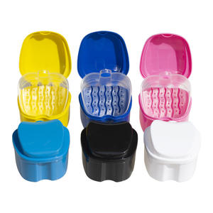 Apple-Shaped Plastic <b>Denture</b> Case PP <b>Denture</b> <b>Box</b> <b>for</b> Molar and Retainer Care Dental Case <b>for</b> Optimal Oral Health - Product Image 1