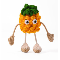 Groothandel Haakwerk Speelgoed Cartoon Hangertjes Op Maat Gebreide Handgemaakte Haakpoppen Groenten Fruit Leuke Bureaudecoratie