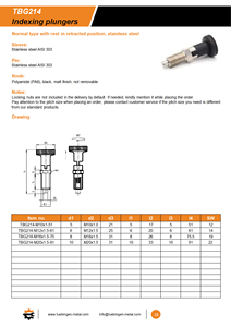 Pasador de Indexación de Acero Inoxidable de Alta Calidad de 6 mm y 8 mm - Product Image 4