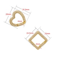 Crochets en zircone cubique fermoir éclair connecteurs géométriques pour bijoux faits à la main