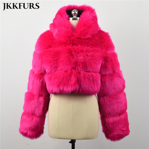 Offre Spéciale Durable Couleur Personnalisée Recadrée Femmes Capuche <span class=keywords><strong>Fausse</strong></span> <span class=keywords><strong>Fourrure</strong></span> Manteaux - Product Image 5