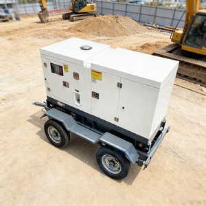 Groupe électrogène diesel mobile haute performance 150 kW 180 kVA insonorisé sur remorque pour chantier extérieur - Product Image 2