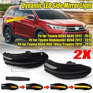 กระจกมองข้าง LED ไฟเลี้ยวแบบไดนามิกสำหรับ Toyota สำหรับ RAV4 4Runner สำหรับ Highlander สำหรับ Noah for Voxy - Product Image 1
