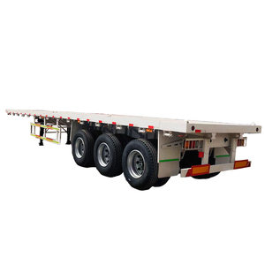 شاحنة لودر Lowboy بهيكل حاوية 3 محاور 13 م 60 طن 80 طن سرير منخفض نصف مقطورة للبيع - Product Image 5