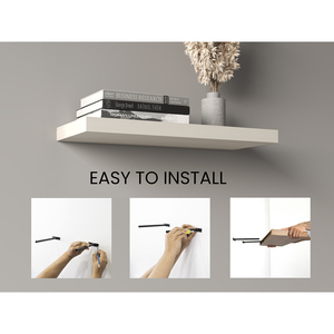 Ecco - Juego de 2 estantes flotantes de 31,5 pulgadas de ancho para montar en la pared, estantería para dormitorio, baño, almacenamiento y exhibición - Product Image 5
